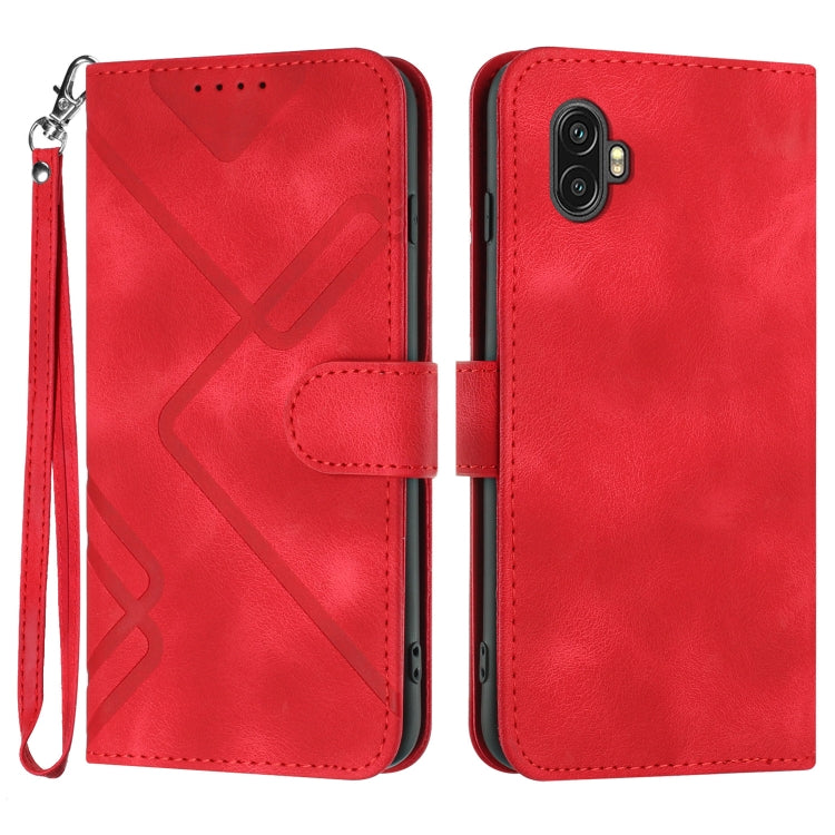 Line Pattern Skin Feel Leather Phone Case, For Samsung Galaxy S20 FE, For Samsung Galaxy Xcover6 Pro, For Samsung Galaxy M53 5G, For Samsung Galaxy A23 4G