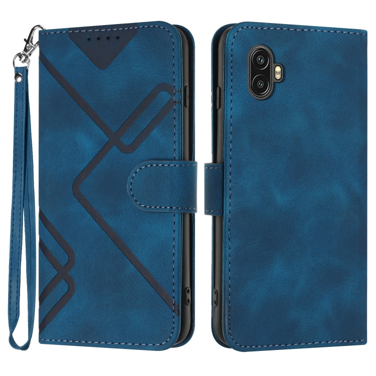 Line Pattern Skin Feel Leather Phone Case, For Samsung Galaxy S20 FE, For Samsung Galaxy Xcover6 Pro, For Samsung Galaxy M53 5G, For Samsung Galaxy A23 4G