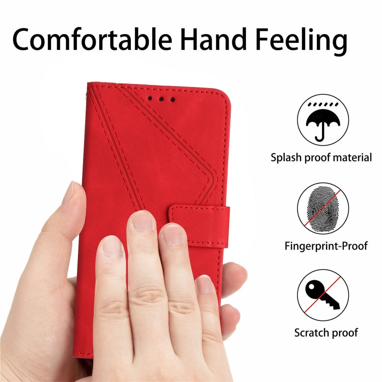 Stitching Embossed Leather Phone Case, For vivo Y22 4G Global / Y35 4G Global