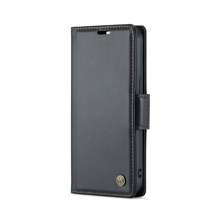 CaseMe 023 Butterfly Buckle Litchi Texture RFID Anti-theft Leather Phone Case, For iPhone 15 Pro Max, For iPhone 14, For iPhone 15 Pro, For iPhone 14 Plus