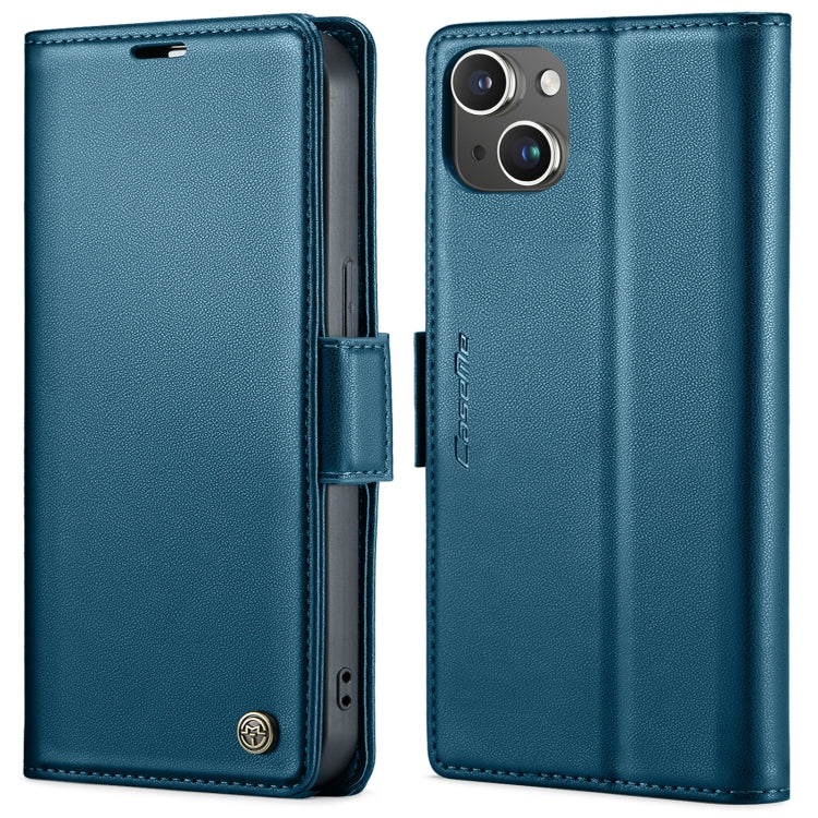 CaseMe 023 Butterfly Buckle Litchi Texture RFID Anti-theft Leather Phone Case, For iPhone 15 Pro Max, For iPhone 14, For iPhone 15 Pro, For iPhone 14 Plus