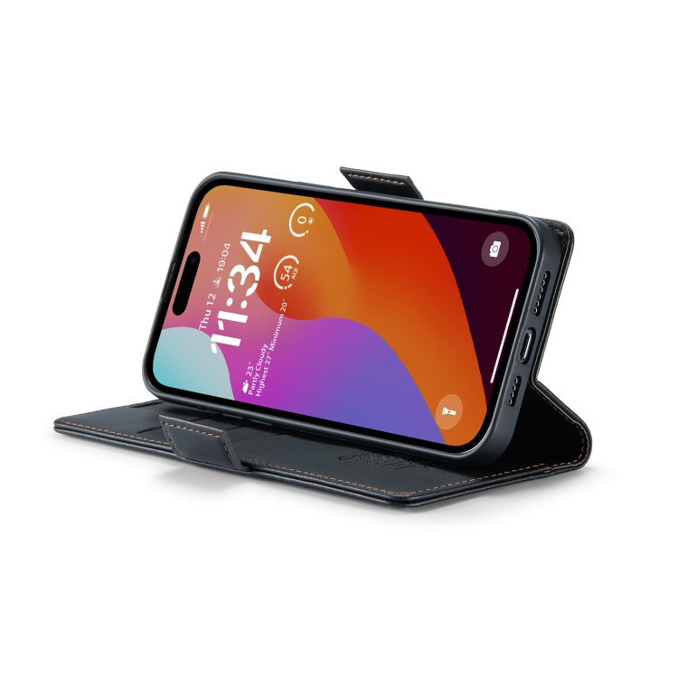 CaseMe 023 Butterfly Buckle Litchi Texture RFID Anti-theft Leather Phone Case, For iPhone 14, For iPhone 15 Pro Max, For iPhone 15 Pro, For iPhone 14 Plus