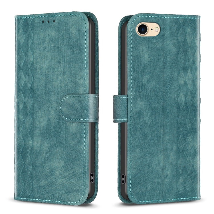 Plaid Embossed Leather Phone Case, For iPhone XR, For iPhone XS Max, For iPhone SE 2022 / 7 / 8, For iPhone 15