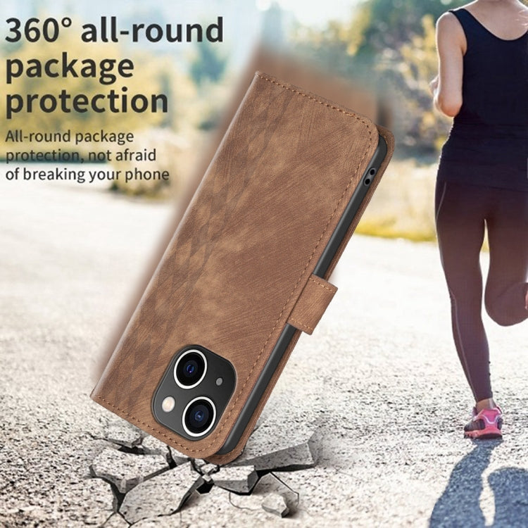 Plaid Embossed Leather Phone Case, For iPhone 11 Pro, For iPhone 15 Plus, For iPhone 11 Pro Max, For iPhone X / XS