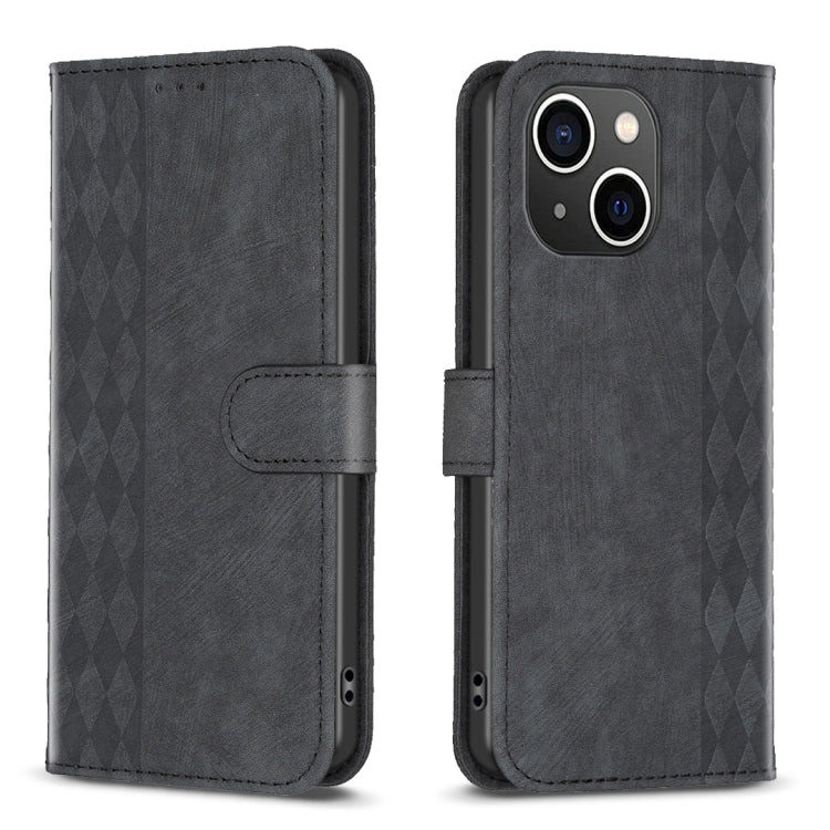 Plaid Embossed Leather Phone Case, For iPhone XR, For iPhone XS Max, For iPhone SE 2022 / 7 / 8, For iPhone 15