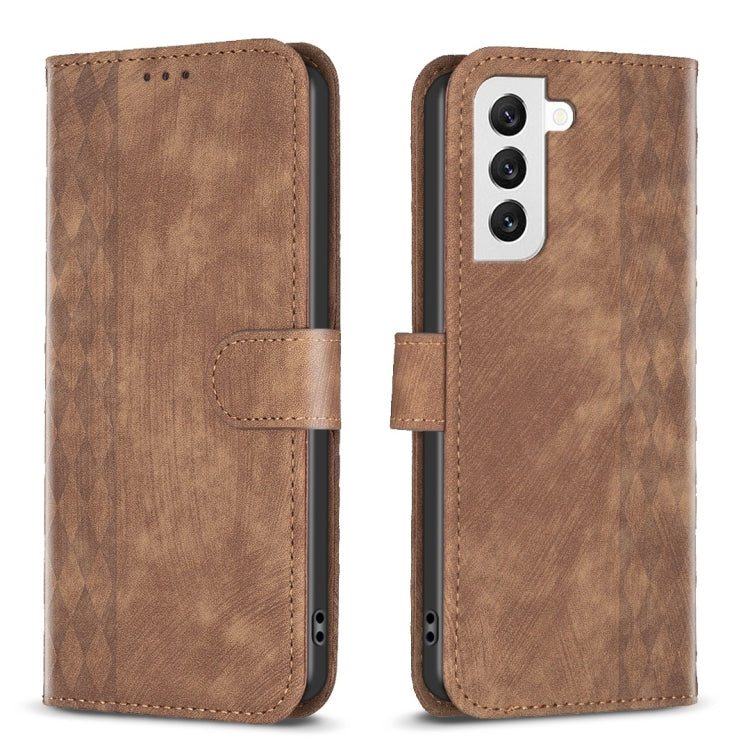 Plaid Embossed Leather Phone Case, For Samsung Galaxy S21 FE 5G, For Samsung Galaxy S20, For Samsung Galaxy S20+, For Samsung Galaxy S20 FE
