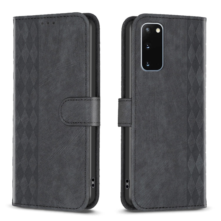 Plaid Embossed Leather Phone Case, For Samsung Galaxy S21 FE 5G, For Samsung Galaxy S20, For Samsung Galaxy S20+, For Samsung Galaxy S20 FE