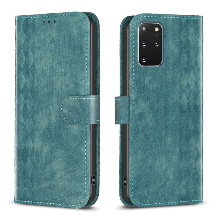 Plaid Embossed Leather Phone Case, For Samsung Galaxy S21 FE 5G, For Samsung Galaxy S20, For Samsung Galaxy S20+, For Samsung Galaxy S20 FE