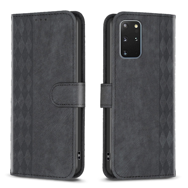 Plaid Embossed Leather Phone Case, For Samsung Galaxy S21 FE 5G, For Samsung Galaxy S20, For Samsung Galaxy S20+, For Samsung Galaxy S20 FE