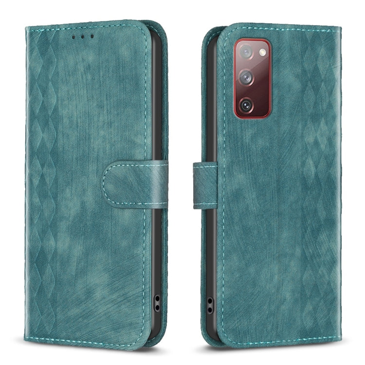 Plaid Embossed Leather Phone Case, For Samsung Galaxy S21 FE 5G, For Samsung Galaxy S20, For Samsung Galaxy S20+, For Samsung Galaxy S20 FE