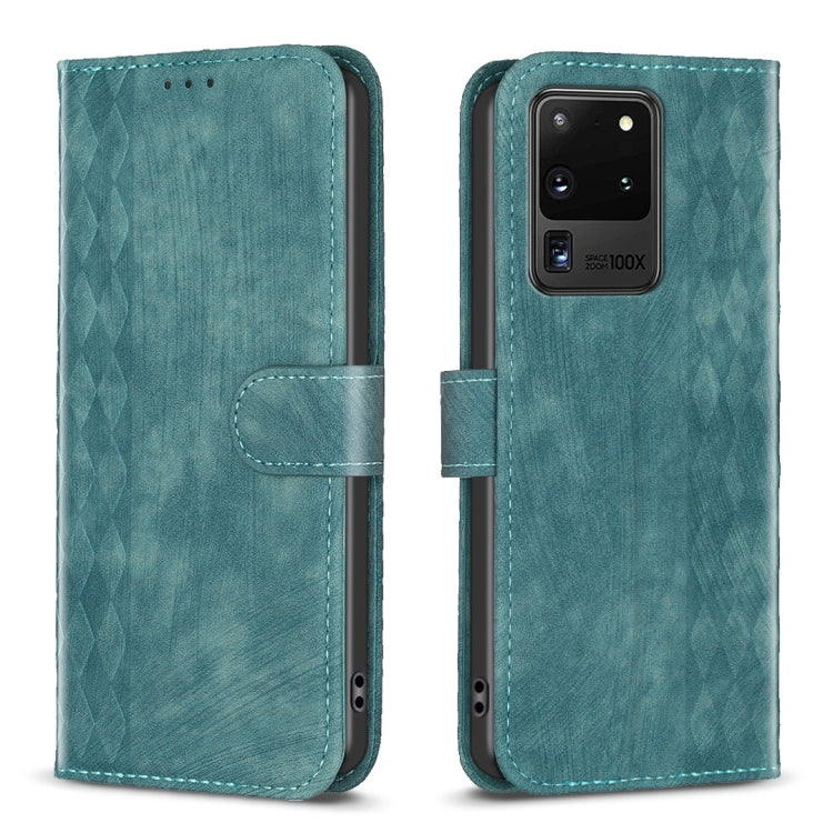 Plaid Embossed Leather Phone Case, For Samsung Galaxy S20 Ultra, For Samsung Galaxy A03s / A02s, For Samsung Galaxy A12, For Samsung Galaxy A13 4G/5G