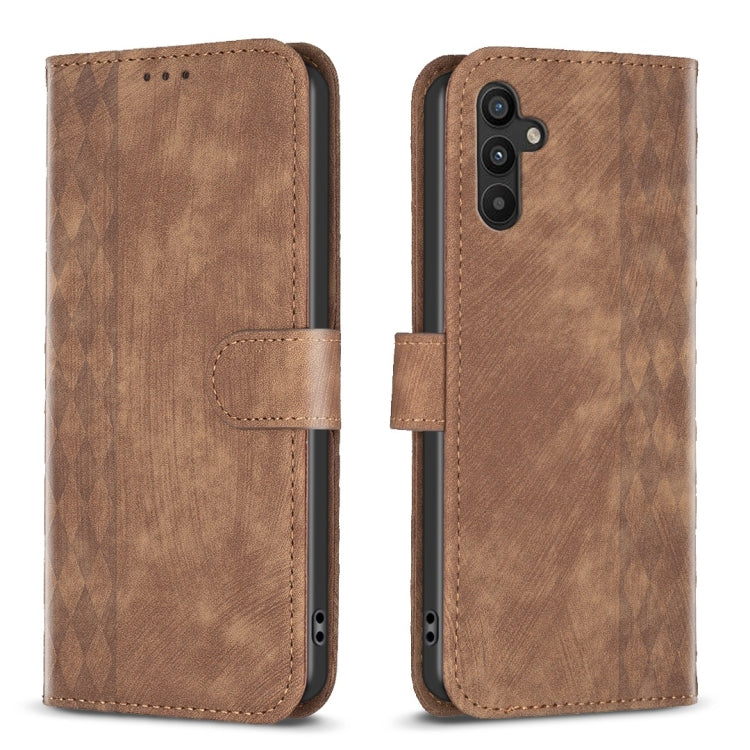 Plaid Embossed Leather Phone Case, For Samsung Galaxy A34, For Samsung Galaxy A41, For Samsung Galaxy A42 5G, For Samsung Galaxy A51 4G