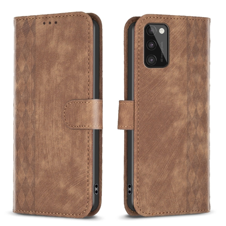Plaid Embossed Leather Phone Case, For Samsung Galaxy A34, For Samsung Galaxy A41, For Samsung Galaxy A42 5G, For Samsung Galaxy A51 4G