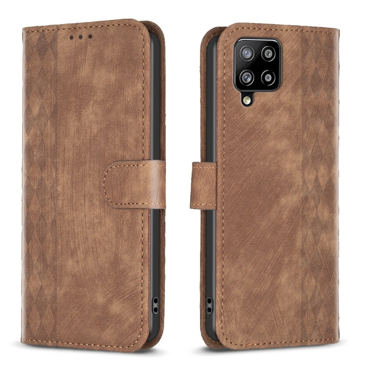 Plaid Embossed Leather Phone Case, For Samsung Galaxy A34, For Samsung Galaxy A41, For Samsung Galaxy A42 5G, For Samsung Galaxy A51 4G