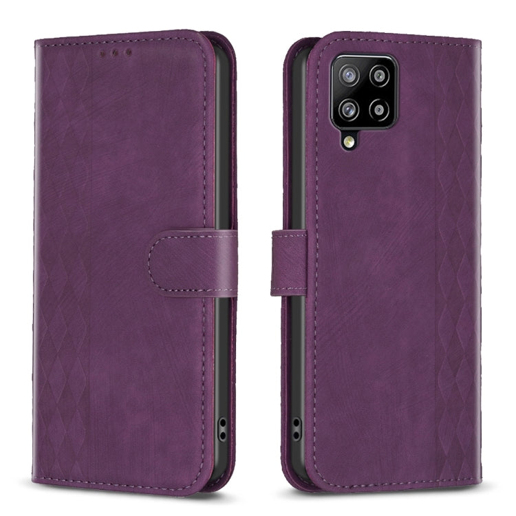 Plaid Embossed Leather Phone Case, For Samsung Galaxy A34, For Samsung Galaxy A41, For Samsung Galaxy A42 5G, For Samsung Galaxy A51 4G