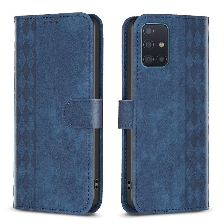 Plaid Embossed Leather Phone Case, For Samsung Galaxy A34, For Samsung Galaxy A41, For Samsung Galaxy A42 5G, For Samsung Galaxy A51 4G