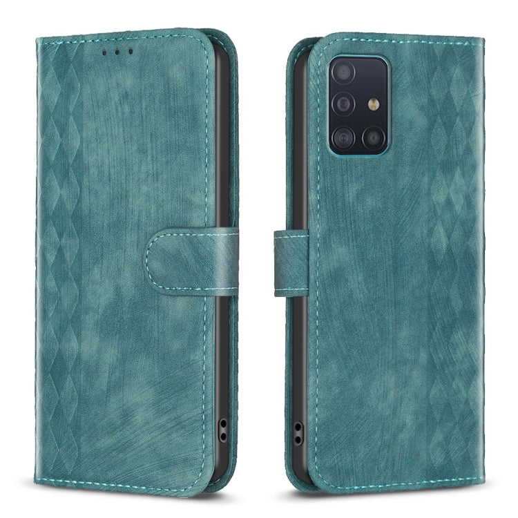 Plaid Embossed Leather Phone Case, For Samsung Galaxy A34, For Samsung Galaxy A41, For Samsung Galaxy A42 5G, For Samsung Galaxy A51 4G