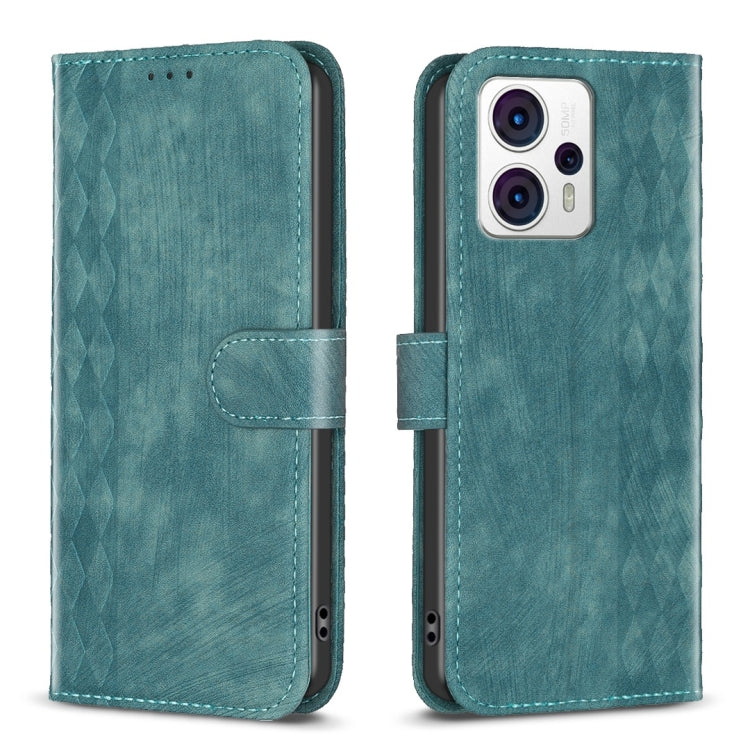 Plaid Embossed Leather Phone Case, For Motorola Moto E13 4G, For Motorola Moto G14 4G, For Motorola Moto G13 4G /G53 5G, For Motorola Moto G73 5G