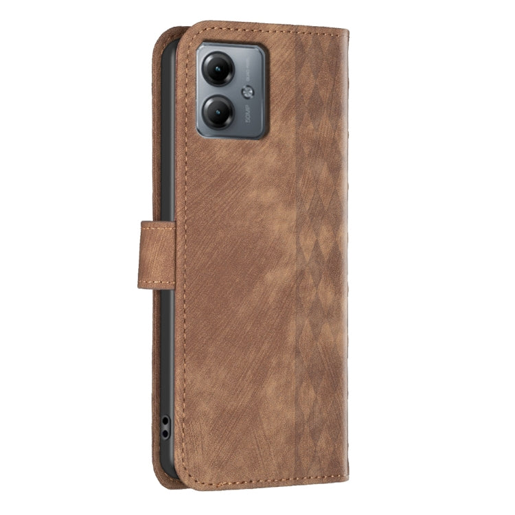 Plaid Embossed Leather Phone Case, For Motorola Moto E13 4G, For Motorola Moto G14 4G, For Motorola Moto G13 4G /G53 5G, For Motorola Moto G73 5G