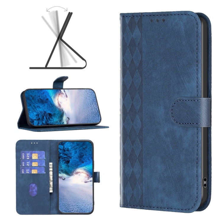Plaid Embossed Leather Phone Case, For Google Pixel 8 Pro