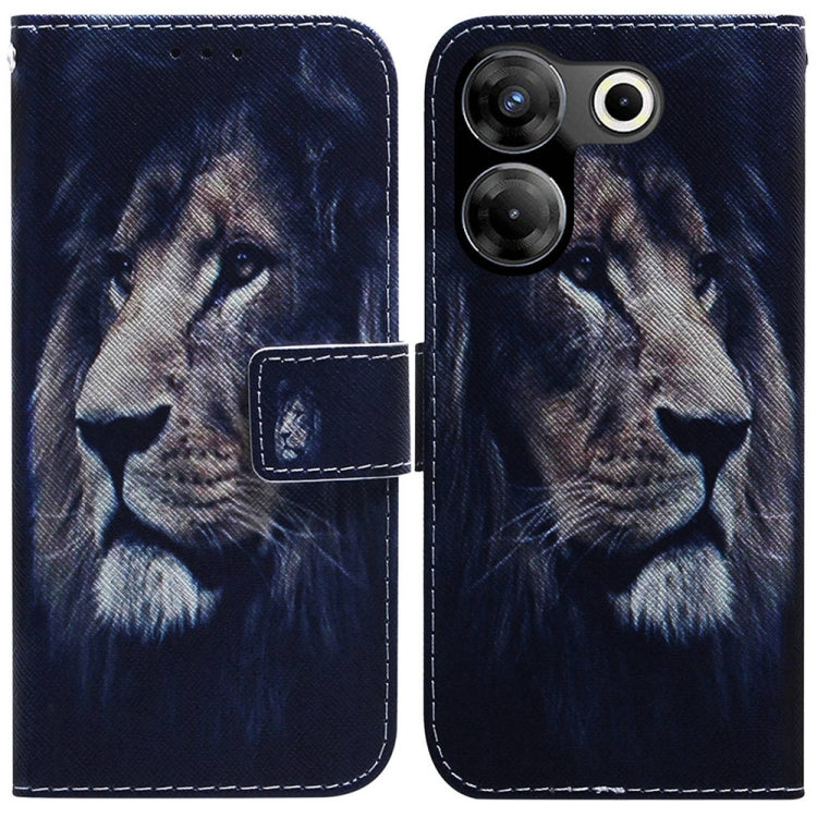 Coloured Drawing Flip Leather Phone Case, For Tecno Camon 20 Pro 4G / 20, For Tecno Spark 10 5G