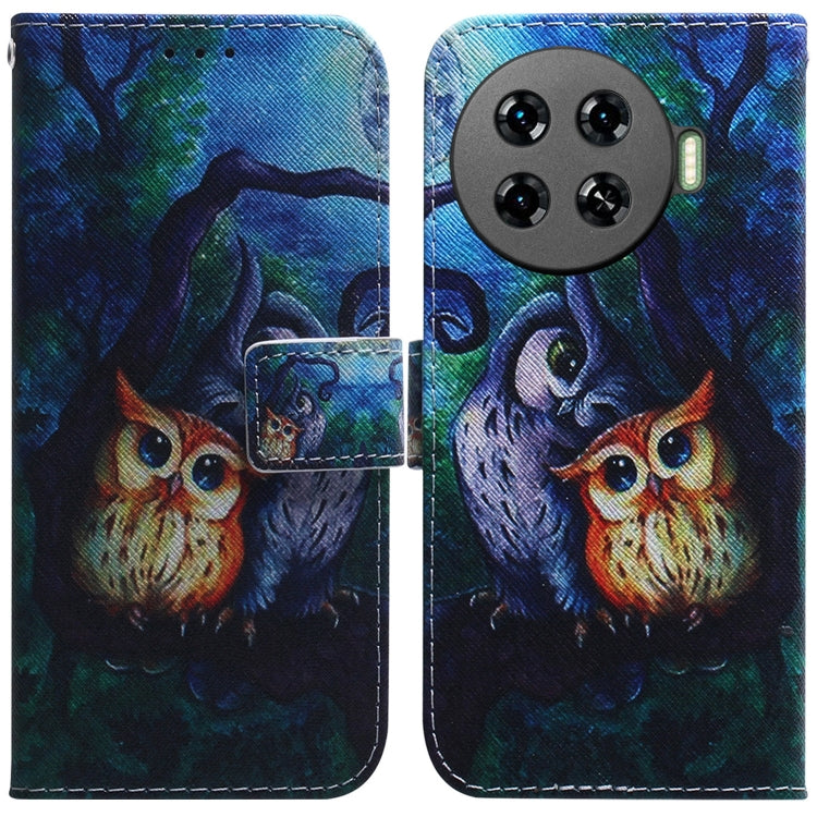 Coloured Drawing Flip Leather Phone Case, For Tecno Spark 20 Pro+ 4G, For Tecno Spark 20 Pro