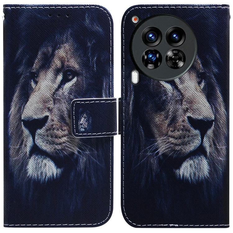 Coloured Drawing Flip Leather Phone Case, For Tecno Spark Go 1 / Pop 9 Pro, For Tecno Camon 30 Premier 5G