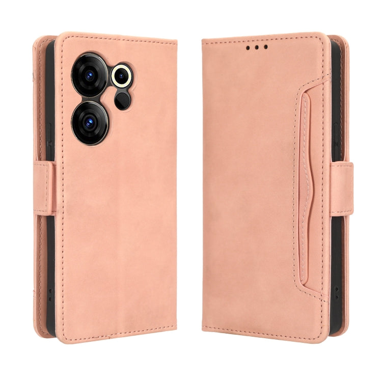 Skin Feel Calf Texture Card Slots Leather Phone Case, For Tecno Camon 20 Pro