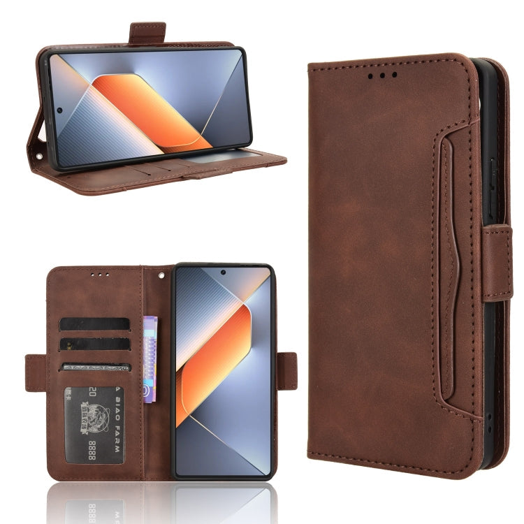 Skin Feel Calf Texture Card Slots Leather Phone Case, For Tecno Camon 30 Pro 5G, For Tecno Camon 30 5G / 4G, For Tecno Pova 6 Pro 5G, For Tecno Spark 20 Pro+ 4G KJ7