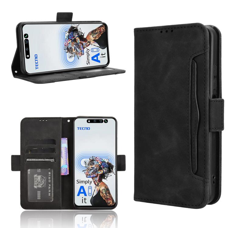 Skin Feel Calf Texture Card Slots Leather Phone Case, For Tecno Spark 30 Pro 4G, For Tecno Spark 30 4G, For Tecno Spark Go 1 / Pop 9 / Spark Go 2025, For Tecno Spark 30C 4G