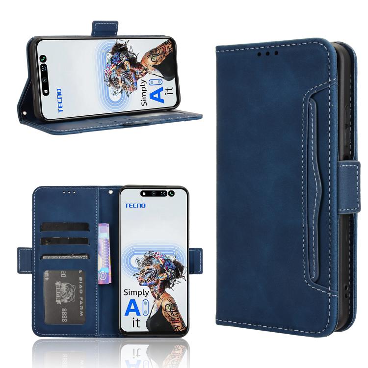 Skin Feel Calf Texture Card Slots Leather Phone Case, For Tecno Camon 40 Premier 5G, For Tecno Camon 40 4G, For Tecno Camon 30S 4G / 30S Pro 4G, For Tecno Pova 6 Neo 5G / Spark 30 5G