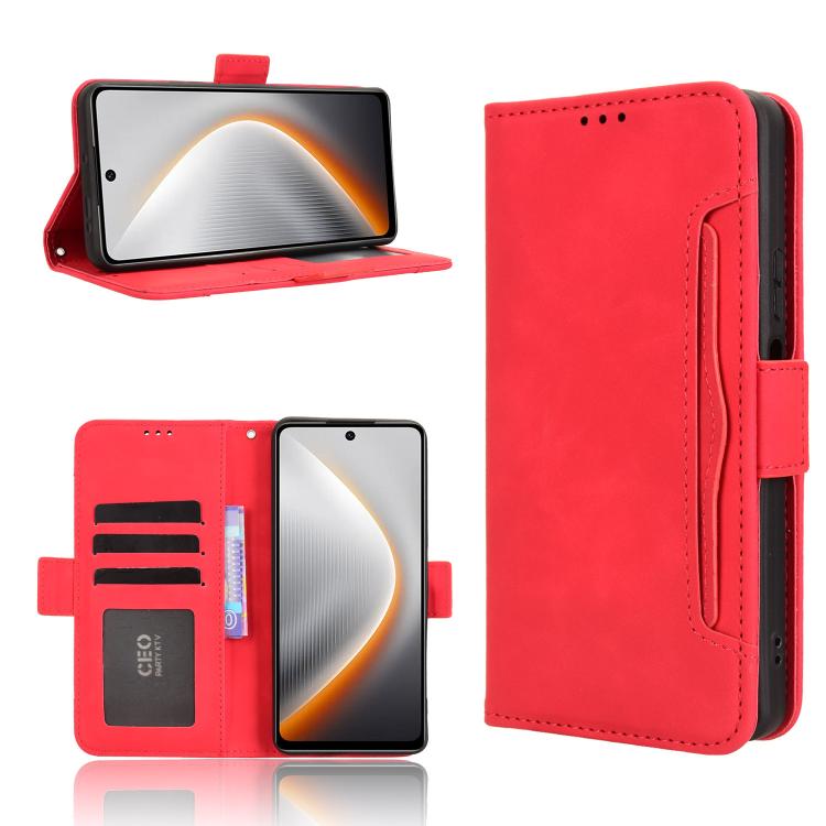 Skin Feel Calf Texture Card Slots Leather Phone Case, For Tecno Pova 7 4G, For Tecno Spark Go 2 4G, For Tecno Pova Curve 5G, For Tecno Camon 40 Pro 4G / 5G