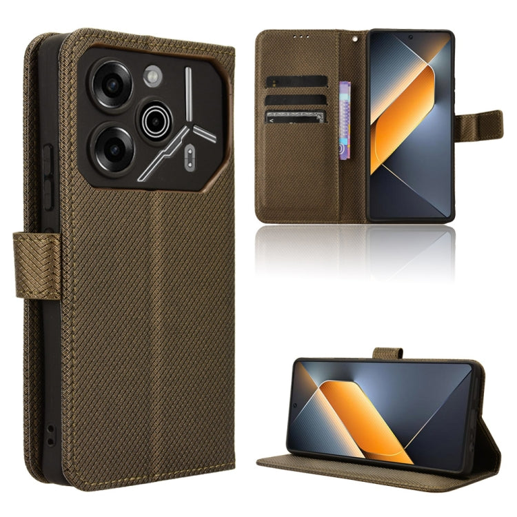Diamond Texture Leather Phone Case, For Tecno Spark 20 Pro 4G, For Tecno Spark Go 2024, For Tecno Spark 20 4G, For Tecno Pova 5 Pro