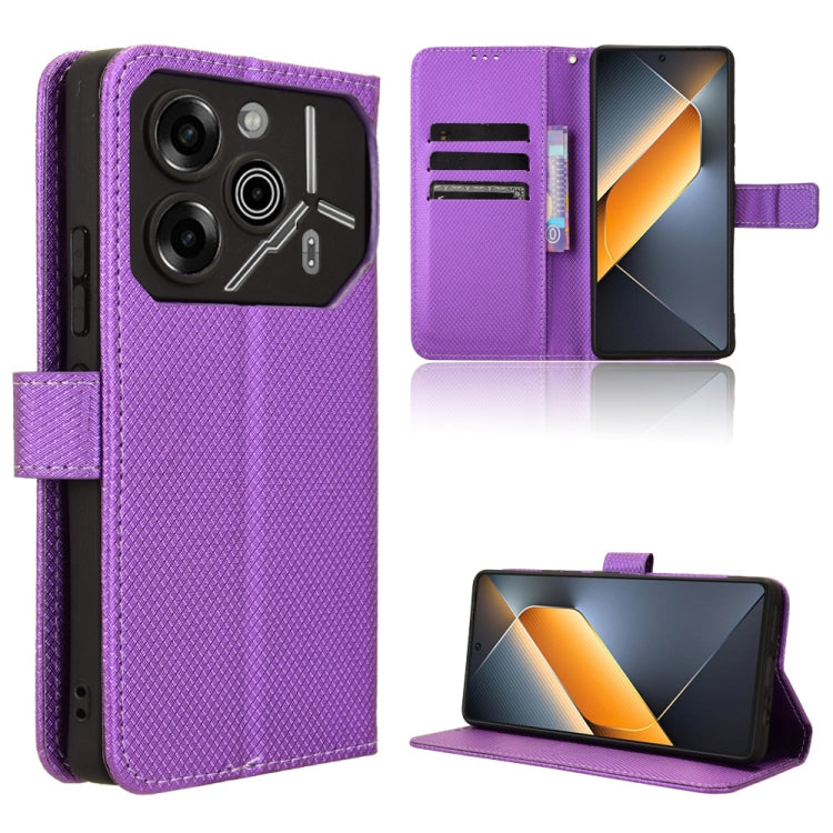 Diamond Texture Leather Phone Case, For Tecno Spark 20 Pro 4G, For Tecno Spark Go 2024, For Tecno Spark 20 4G, For Tecno Pova 5 Pro