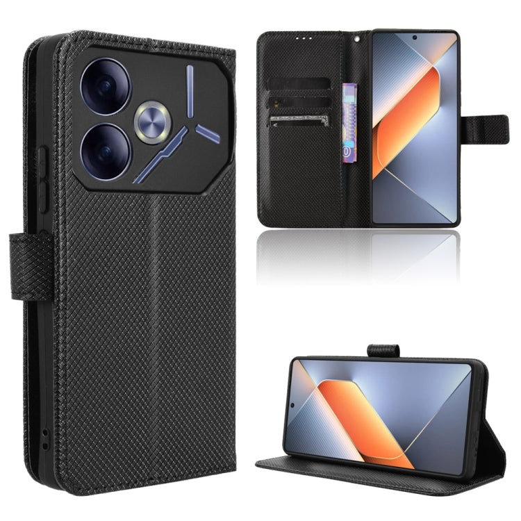 Diamond Texture Leather Phone Case, For Tecno Camon 30 Pro 5G, For Tecno Camon 30 5G / 4G, For Tecno Pova 6 Pro 5G, For Tecno Spark 20 Pro+ 4G