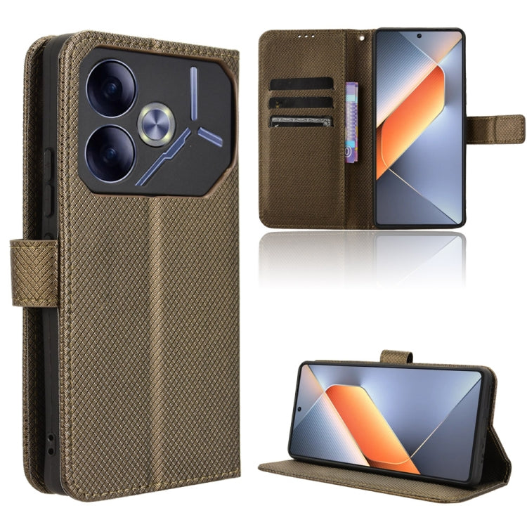 Diamond Texture Leather Phone Case, For Tecno Camon 30 Pro 5G, For Tecno Camon 30 5G / 4G, For Tecno Pova 6 Pro 5G, For Tecno Spark 20 Pro+ 4G
