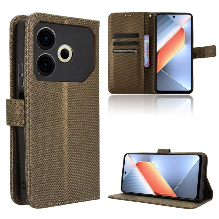 Diamond Texture Leather Phone Case, For Tecno Spark 20 Pro 5G, For Tecno Camon 30 Premier 5G, For Tecno Pova 6 Neo 4G, For Tecno Pova 6 4G