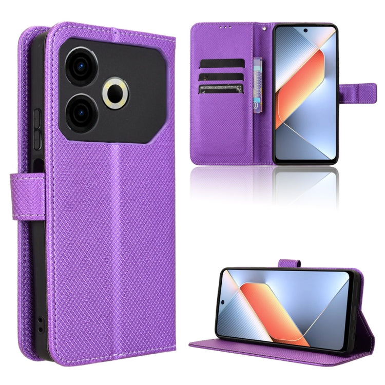Diamond Texture Leather Phone Case, For Tecno Camon 30 Pro 5G, For Tecno Camon 30 5G / 4G, For Tecno Pova 6 Pro 5G, For Tecno Spark 20 Pro+ 4G