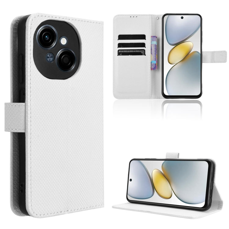 Diamond Texture Leather Phone Case, For Tecno Spark 30 Pro 4G, For Tecno Spark 30 4G, For Tecno Spark Go 1 / Pop 9 / Spark Go 2025, For Tecno Spark 30C 4G