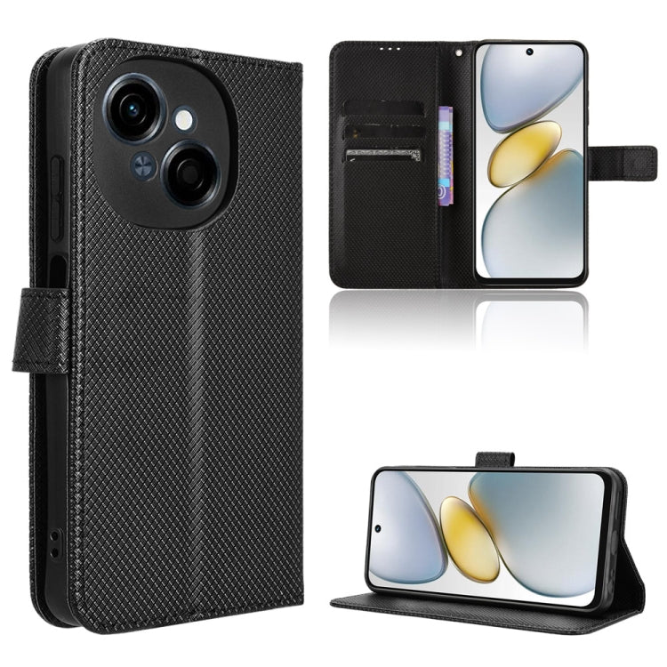 Diamond Texture Leather Phone Case, For Tecno Spark 30 Pro 4G, For Tecno Spark 30 4G, For Tecno Spark Go 1 / Pop 9 / Spark Go 2025, For Tecno Spark 30C 4G