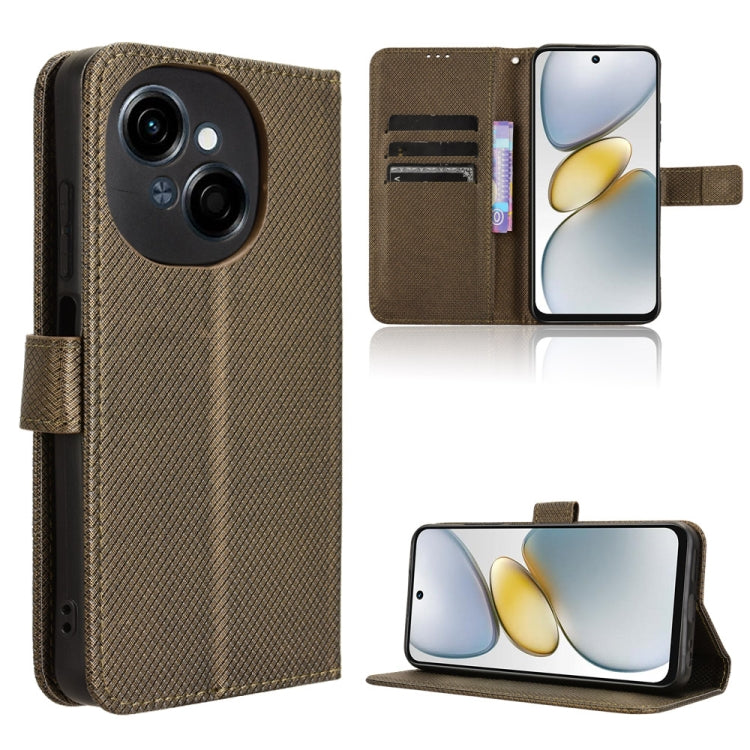 Diamond Texture Leather Phone Case, For Tecno Spark 20 Pro 5G, For Tecno Camon 30 Premier 5G, For Tecno Pova 6 Neo 4G, For Tecno Pova 6 4G