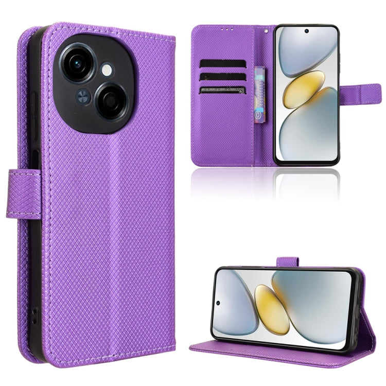 Diamond Texture Leather Phone Case, For Tecno Spark 20 Pro 5G, For Tecno Camon 30 Premier 5G, For Tecno Pova 6 Neo 4G, For Tecno Pova 6 4G