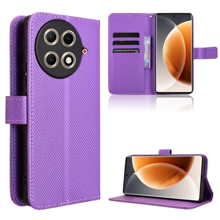 Diamond Texture Leather Phone Case, For Tecno Spark 30 Pro 4G, For Tecno Spark 30 4G, For Tecno Spark Go 1 / Pop 9 / Spark Go 2025, For Tecno Spark 30C 4G
