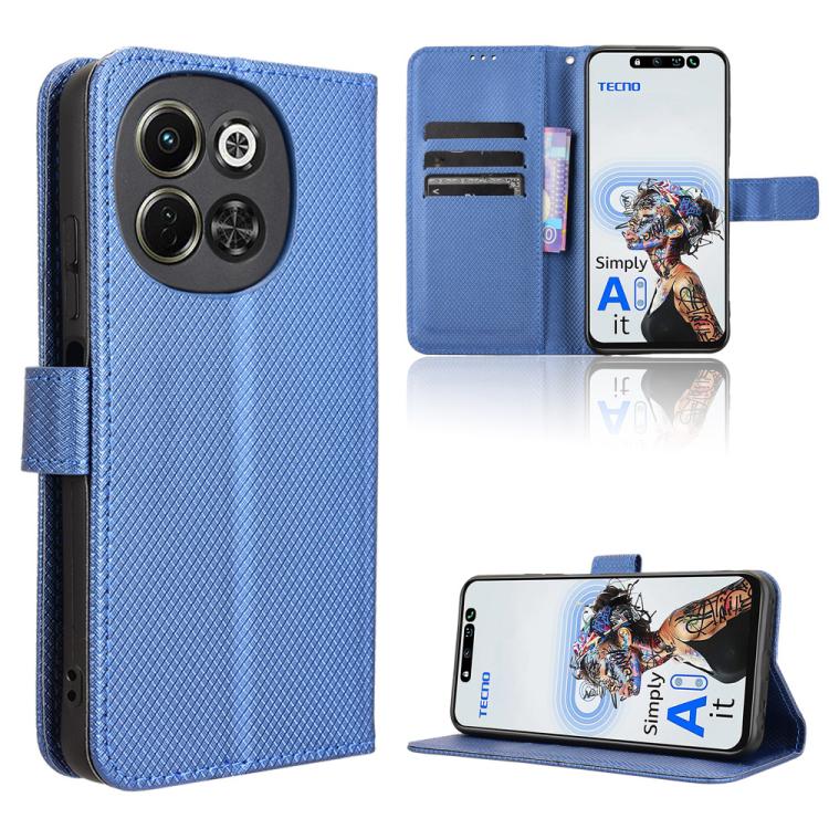 Diamond Texture Leather Phone Case, For Tecno Spark 30 Pro 4G, For Tecno Spark 30 4G, For Tecno Spark Go 1 / Pop 9 / Spark Go 2025, For Tecno Spark 30C 4G