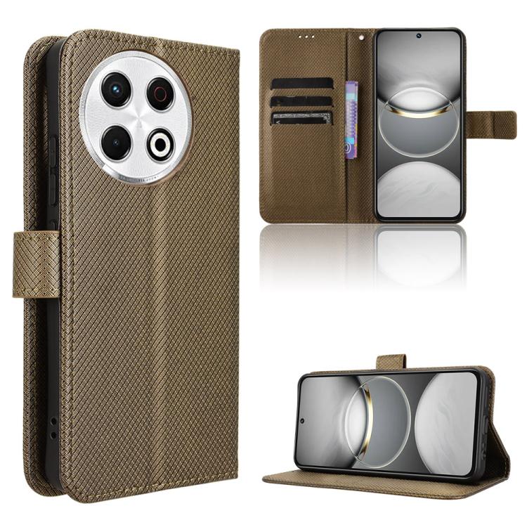 Diamond Texture Leather Phone Case, For Tecno Spark 30 Pro 4G, For Tecno Spark 30 4G, For Tecno Spark Go 1 / Pop 9 / Spark Go 2025, For Tecno Spark 30C 4G