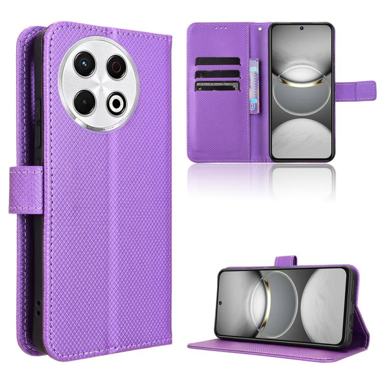 Diamond Texture Leather Phone Case, For Tecno Spark 30 Pro 4G, For Tecno Spark 30 4G, For Tecno Spark Go 1 / Pop 9 / Spark Go 2025, For Tecno Spark 30C 4G