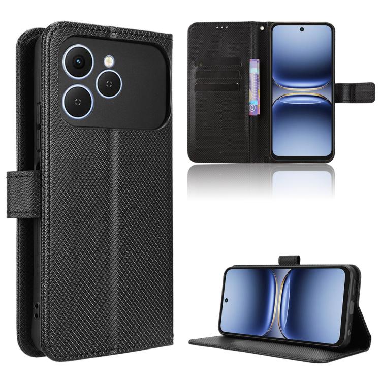 Diamond Texture Leather Phone Case, For Tecno Pova 7 4G, For Tecno Spark Go 2 4G, For Tecno Pova Curve 5G, For Tecno Camon 40 Pro 4G / 5G