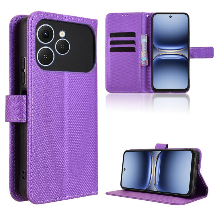 Diamond Texture Leather Phone Case, For Tecno Pova 7 4G, For Tecno Spark Go 2 4G, For Tecno Pova Curve 5G, For Tecno Camon 40 Pro 4G / 5G