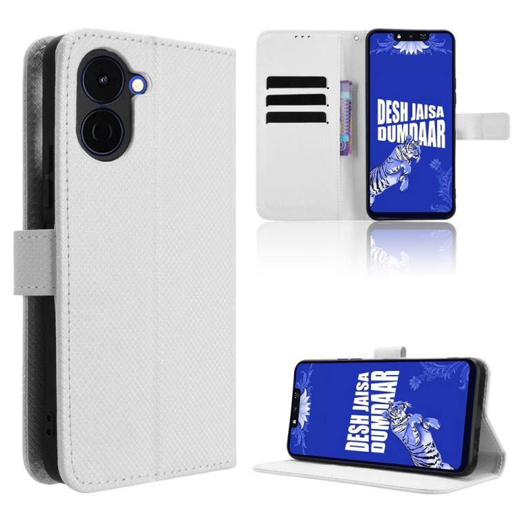 Diamond Texture Leather Phone Case, For Tecno Spark Slim, For Tecno Spark 40C, For Tecno Pova 7 Pro 5G, For Tecno Pova 7 5G