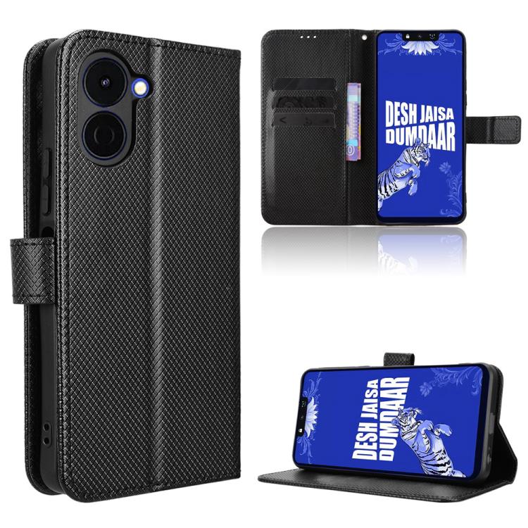 Diamond Texture Leather Phone Case, For Tecno Spark Slim, For Tecno Spark 40C, For Tecno Pova 7 Pro 5G, For Tecno Pova 7 5G